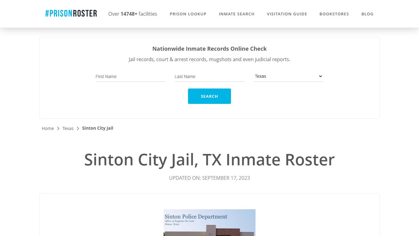 Sinton City Jail, TX Inmate Roster - Prisonroster